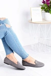 Baleriny Damskie Szare Zamszowe Neala