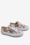 Modne Niskie Trampki Big Star LL274043 Biało-Szare