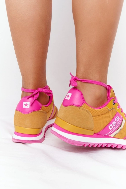 Damskie Sportowe Buty Memory Foam Big Star HH274273 Żółte