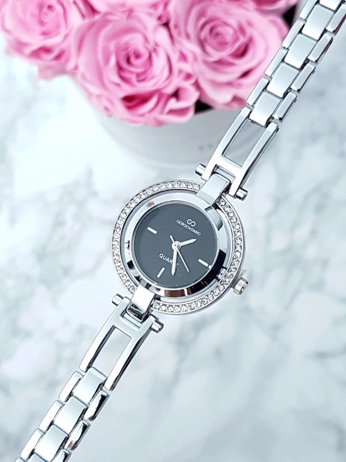 Damski Zegarek Giorgio & Dario Z Cyrkoniami Get Srebrny