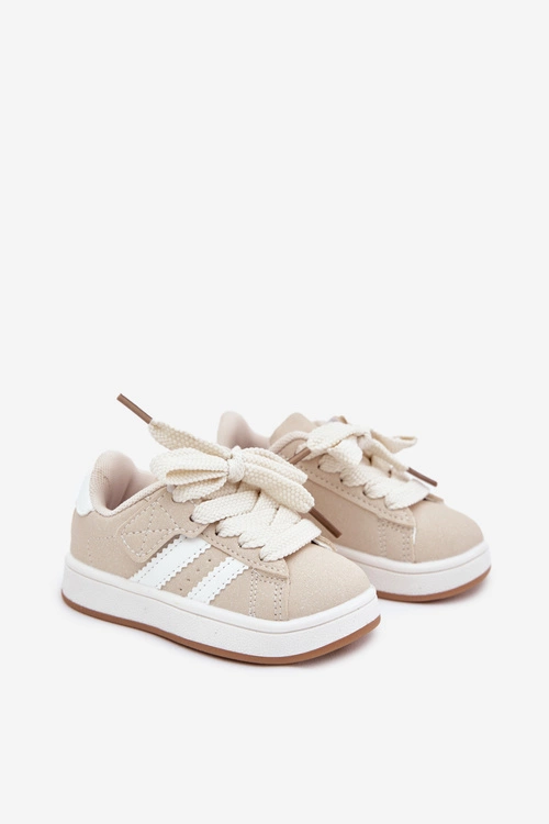 Buty Sportowe Sneakersy Dziecięce Beżowe Zerisa