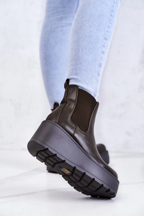 Ocieplane Botki Ciemnozielone Montiano