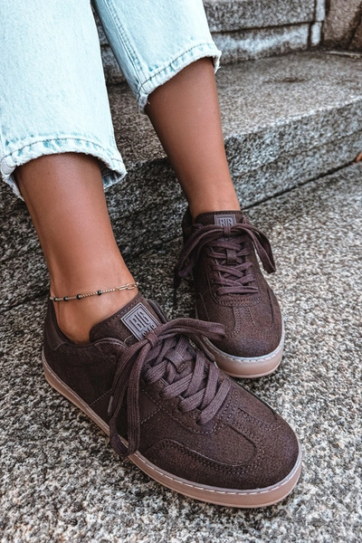 Sneakersy Damskie Big Star UU274397 Czekoladowe