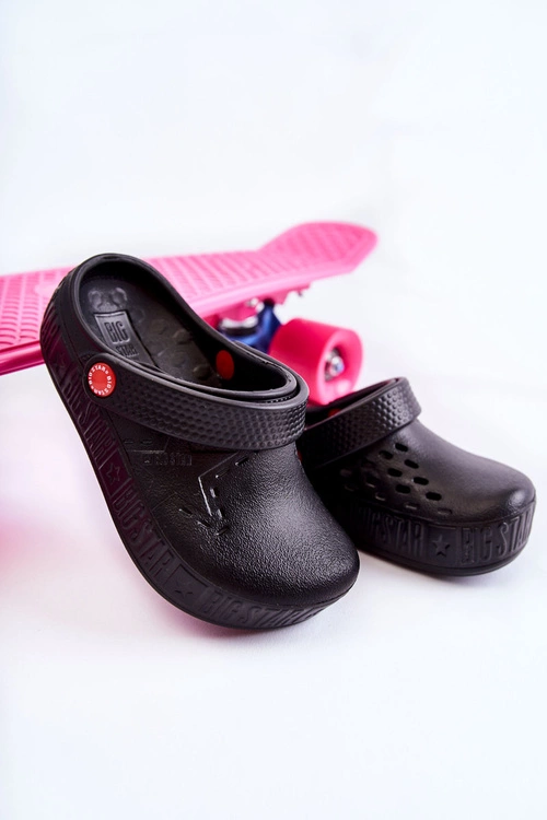 Dziecięce Lekkie Klapki Kroksy Big Star II375001 Czarne