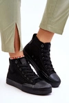 Damskie Wysokie Trampki Materiałowe Big Star LL274444 Czarne