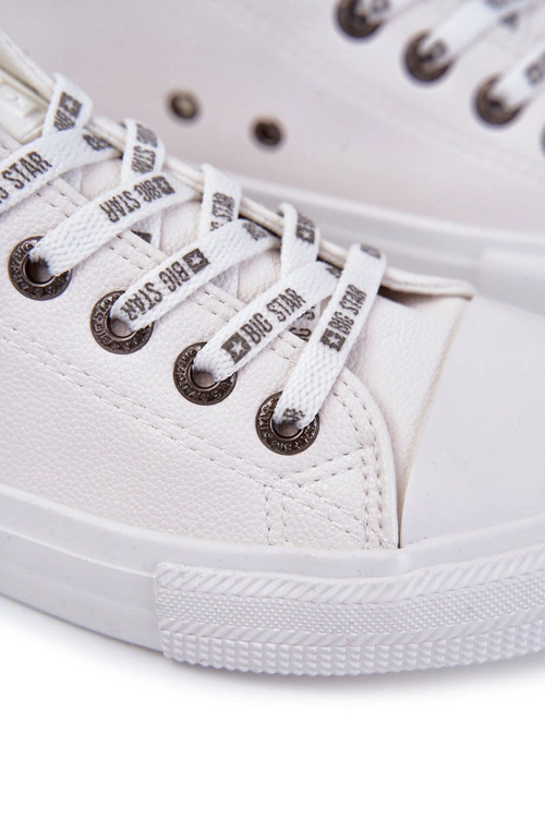 Męskie Skórzane Trampki Big Star KK174052 Białe