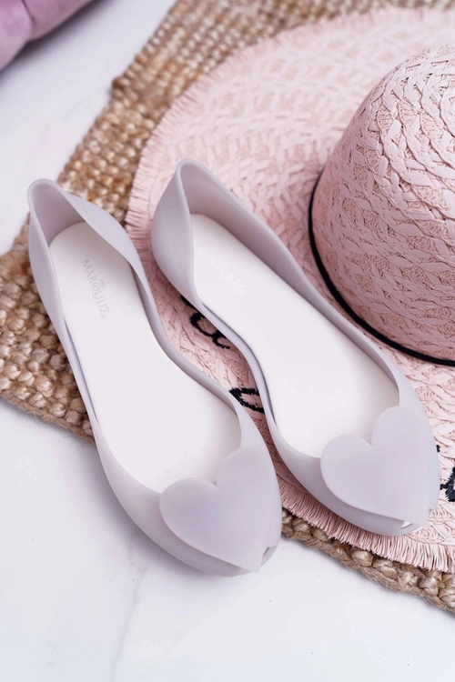 Szare Damskie Balerinki Meliski Serca Opacify