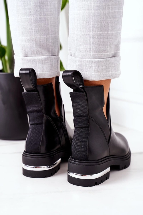 Ocieplane Botki Sztyblety Czarne Rock It