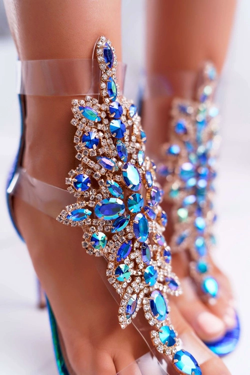 Sandały Damskie Na Szpilce Lu Boo Benzynowe 2047-89 Milleni