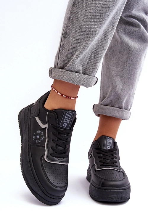 Damskie Buty Sportowe Sneakersy Big Star MM274232 Czarne