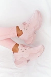 Damskie Sneakersy Na Masywnej Podeszwie Różowe Bubbly