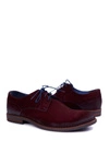 Półbuty Męskie Casual Skórzane Nikopol Bordowe Lajos