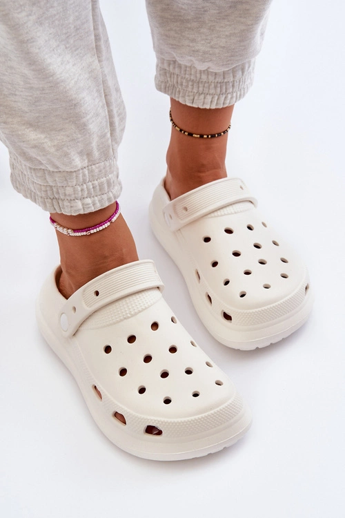 Damskie Piankowe Klapki Białe Ilariana