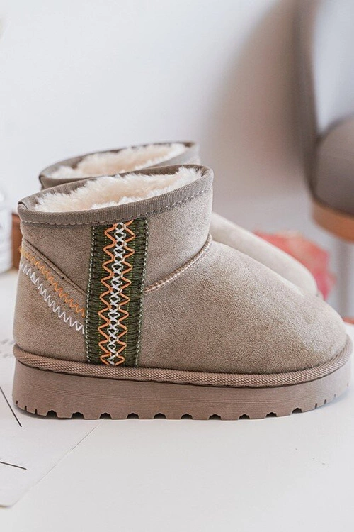 Śniegowce Botki Ocieplane Dziecięce Zielone Leonora