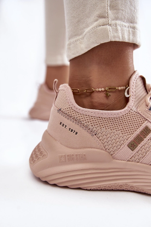 Damskie Sneakersy Memory Foam System Big Star KK274348 Różowe