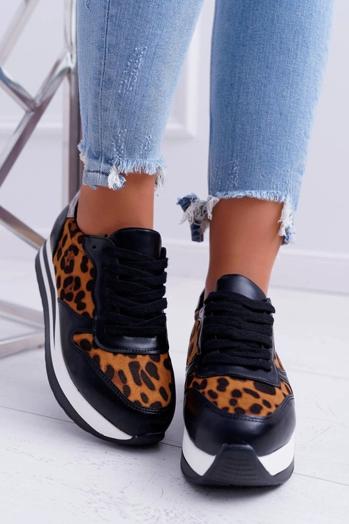 Sportowe Damskie Buty W Panterkę Gruba Podeszwa OHH!