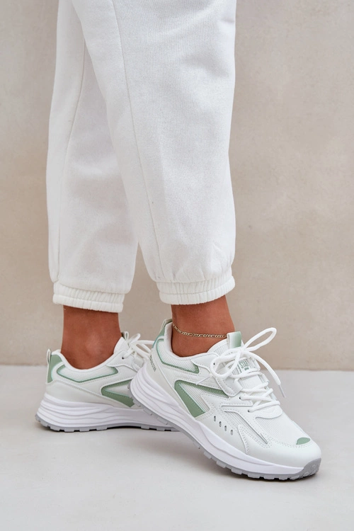 Buty Sportowe Damskie Big Star NN274A095 HI-POLY SYSTEM Biało-Zielone