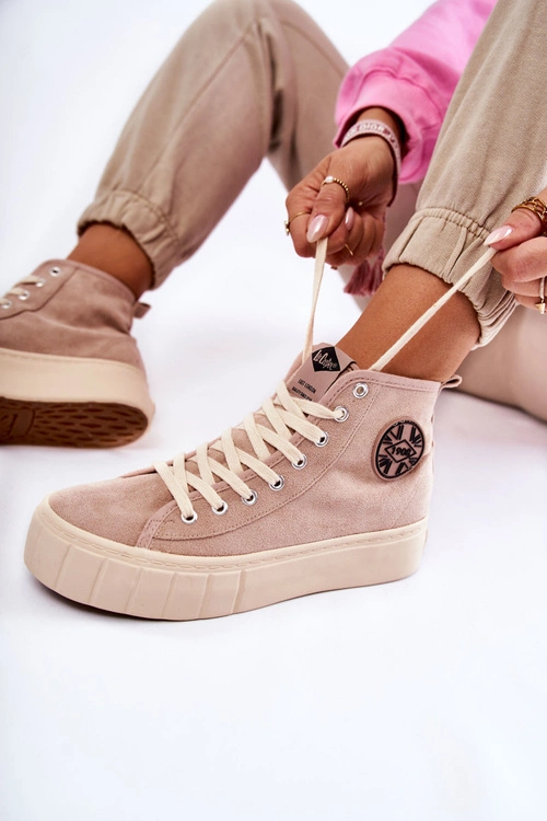 Wysokie Trampki Lee Cooper LCJ-22-31-1434L Beżowe