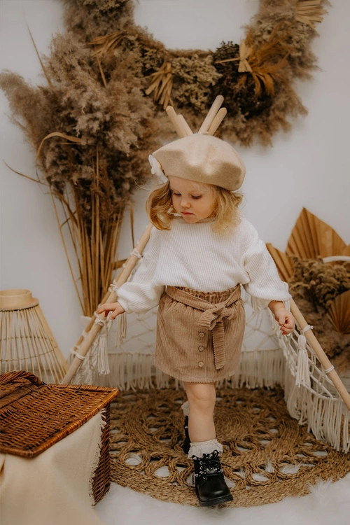 Dziecięce Botki Ocieplane Futerkiem Czarne Flossie