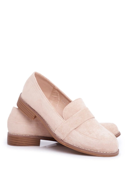 Damskie Półbuty Zamszowe Beżowe Cintra