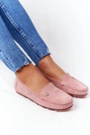 Damskie Zamszowe Mokasyny Różowe Madelyn