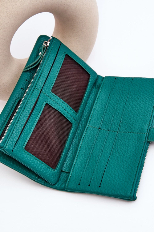 Damski Pojemny Portfel Zielony Aenima