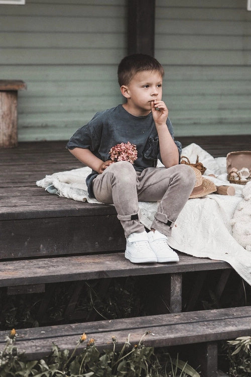 Dziecięce Wysokie Buty Sportowe Białe Berty