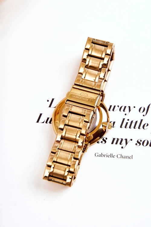 Damski Stalowy Zegarek Giorgio & Dario Z Cyrkoniami Złoty