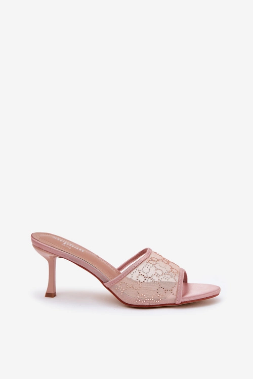 Zdobione Klapki Na Szpilce Szampańskie Ennoriel