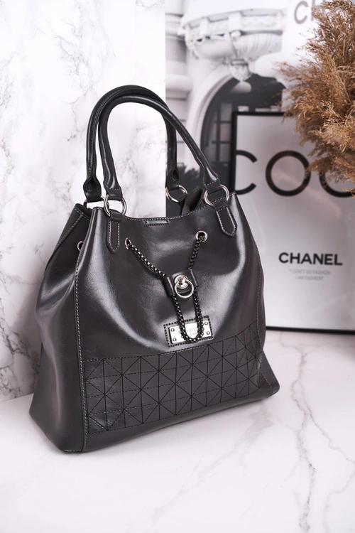 Elegancka Damska Torba z Kosmetyczką MONNARI BAG5810-019 Szara