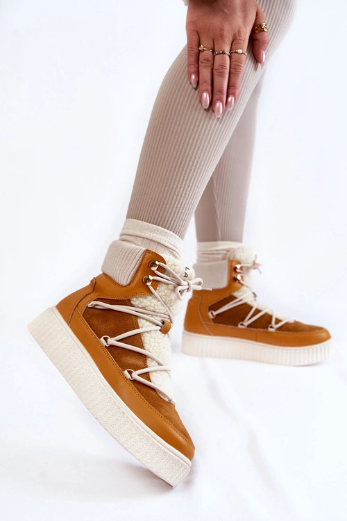 Damskie Botki Śniegowce La.Fi 280072Y-QN Camel