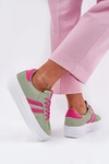 Stylowe Sneakersy Damskie Na Platformie Zielone Silavia