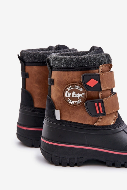 Śniegowce Dziecięce Na Rzepy Lee Cooper LCJ-24-44-2864K Camel