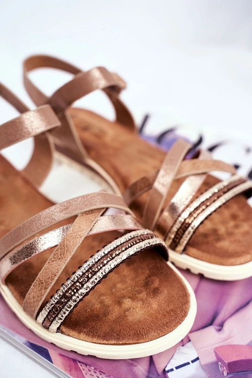 Sandały Damskie Płaskie Brązowe Replay