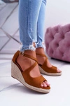Sandały Damskie Na Espadrylu Camel Margus 
