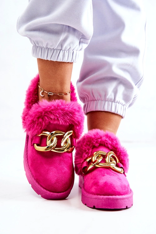 Damskie Papcie Złoty Łańcuch Fuksja Ardrums