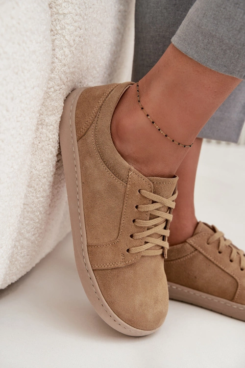 Trampki Typu Barefoot Z Naturalnego Zamszu Zazoo 314 Beżowe