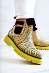 Skórzane Botki Wsuwane Maciejka 05324-07 Żółte