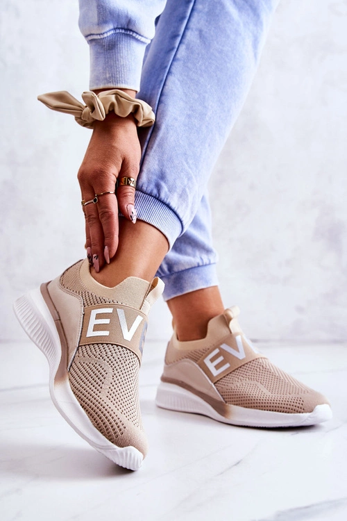 Damskie Buty Sportowe Wsuwane Beżowe Lorane
