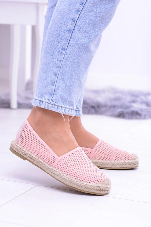 Damskie Różowe Dziurkowane Espadryle Asumi