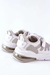 Dziecięce Sportowe Buty Na Rzep ABCKIDS Biało-Srebrne