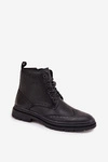 Skórzane Botki Męskie Lee Cooper LCJ-25-33-3961 Czarne