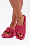 Klapki Damskie Piankowe Na Platformie Z Klamrą Big Star RR274A583 Fuksja