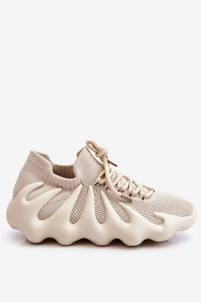 Damskie Wsuwane Sneakersy Beżowe Myles