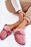 Damskie Klasyczne Papcie Z Futerkiem Różowe Lorines