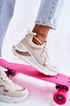 Damskie Modne Sneakersy Jasnobeżowe Allie