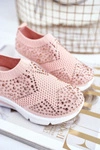 Obuwie Sportowe Dziecięce Z Cyrkoniami Różowe Linda