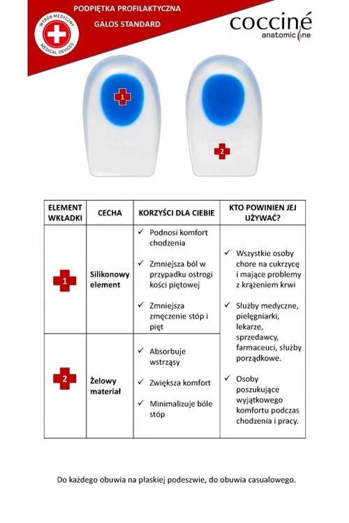 COCCINE GALOS Podpiętki Na Ostrogi Z Żelu