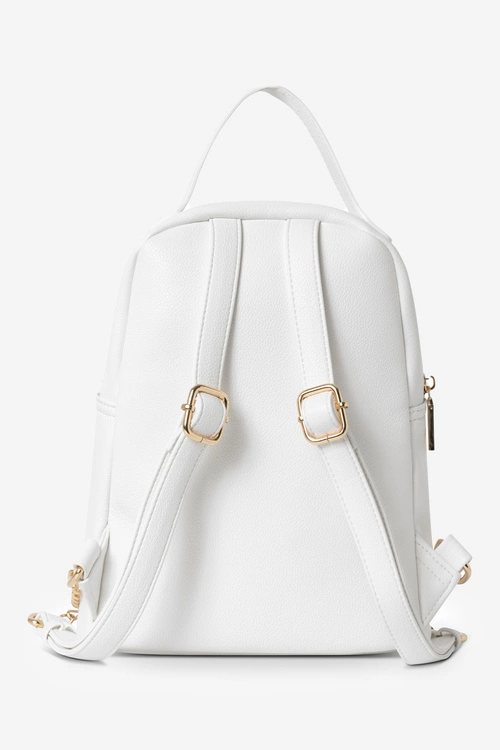 Damski Mały Plecak Z Eko Skóry NOBO BAGP230-K000 Biały