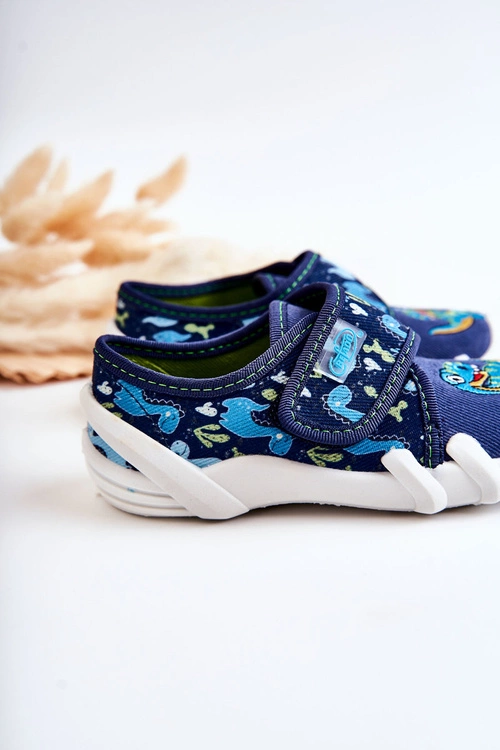 Buty Papcie Befado Na Rzep Dinozaur 273X341 Granatowe